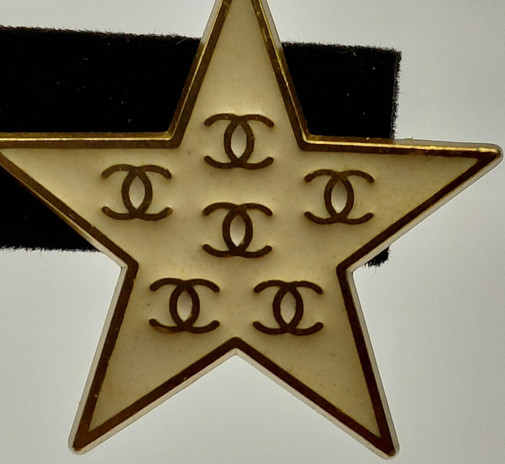Chanel Star Coco Mark Earrings Clip-On White Gold - Picture 3 of 12